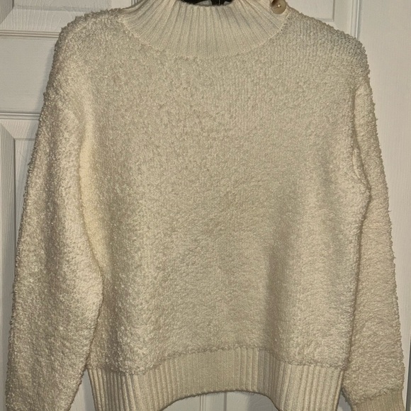 Talbots Sweaters - Talbots Cream Cowl Neck Sweater Plush Knit